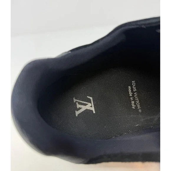 Louis Vuitton Trainer Sneaker Black Monogram Size 8 US 7 LV